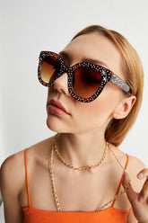 Apsc003904 Kadın Kahverengi Leopar Güneş Gözlüğü