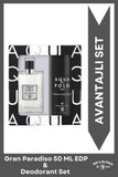 Gran Paradiso EDP Erkek Parfüm & Deodorant Seti | Narenciye, Odunsu | Deniz, Defne, Meşe