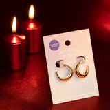 Kadın Altın Dairesel Küpe