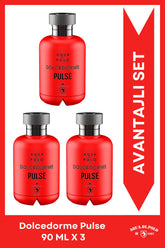 Dolcedorme Pulse EDP Erkek Parfüm Seti 90ml 3 Adet | Odunsu, Baharatlı | Bergamot, Yasemin, Sandal