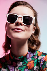 Golden Hour Beyaz Unisex Dikdörtgen Güneş Gözlüğü Apsı001910--55 Ekartman