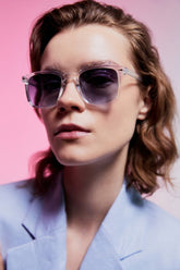 Golden Hour Şeffaf Unisex Dikdörtgen Güneş Gözlüğü Apsı001903--55 Ekartman