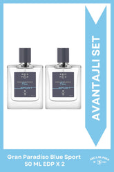 Gran Paradiso Blue Sport EDP Erkek Parfüm Seti 50 ml 2 Adet| Aromatik, Fujer