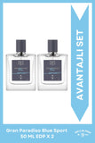 Gran Paradiso Blue Sport EDP Erkek Parfüm Seti 50 ml 2 Adet| Aromatik, Fujer