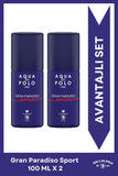 Gran Paradiso Sport EDP Erkek Parfüm Seti 100 ml 2 Adet | Narenciye, Odunsu | Deniz Notaları