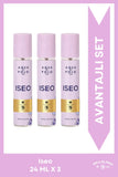 Iseo EDP 24 ml Çanta Boy Kadın Parfümü 3 Adet | Meyveli, Çiçeksi | Nar, Lotus, Manolya, Amber, Misk