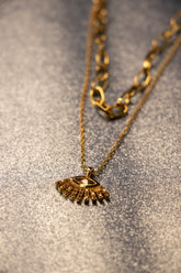 Kadın Altın Gözlü Kolye