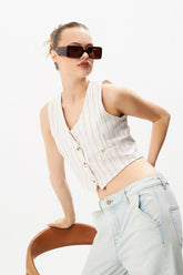 Kahverengi Kadın Güneş Gözlüğü Apsn011202--50 Ekartman