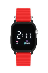 Kırmızı Silikon Unisex Dijital Led Kol Saati APWR033310