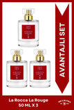 La Rocca La Rouge EDP Kadın Parfüm 50ml 3 Adet | Oryantal | Portakal, Lavanta, Yasemin, Amber, Yosun