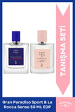 La Rocca Sense EDP Kadın Parfüm ve Gran Paradiso Sport EDP Erkek Parfüm Seti 50 ml 2 Adet