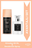 Omodeo EDP Kadın Parfüm& Deodorant Seti | Çiçeksi | Su Yasemini, Vanilya, Amber, Sandal