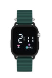 Unisex Yeşil Silikon Dijital LedKol Saati APWR033306