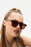 Venice Kahverengi Unisex Geometrik Güneş Gözlüğü Apsn012002