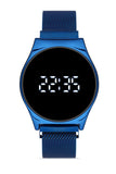 Aqua di Polo 1987 Women's Navy Blue Mesh Digital LED Wristwatch