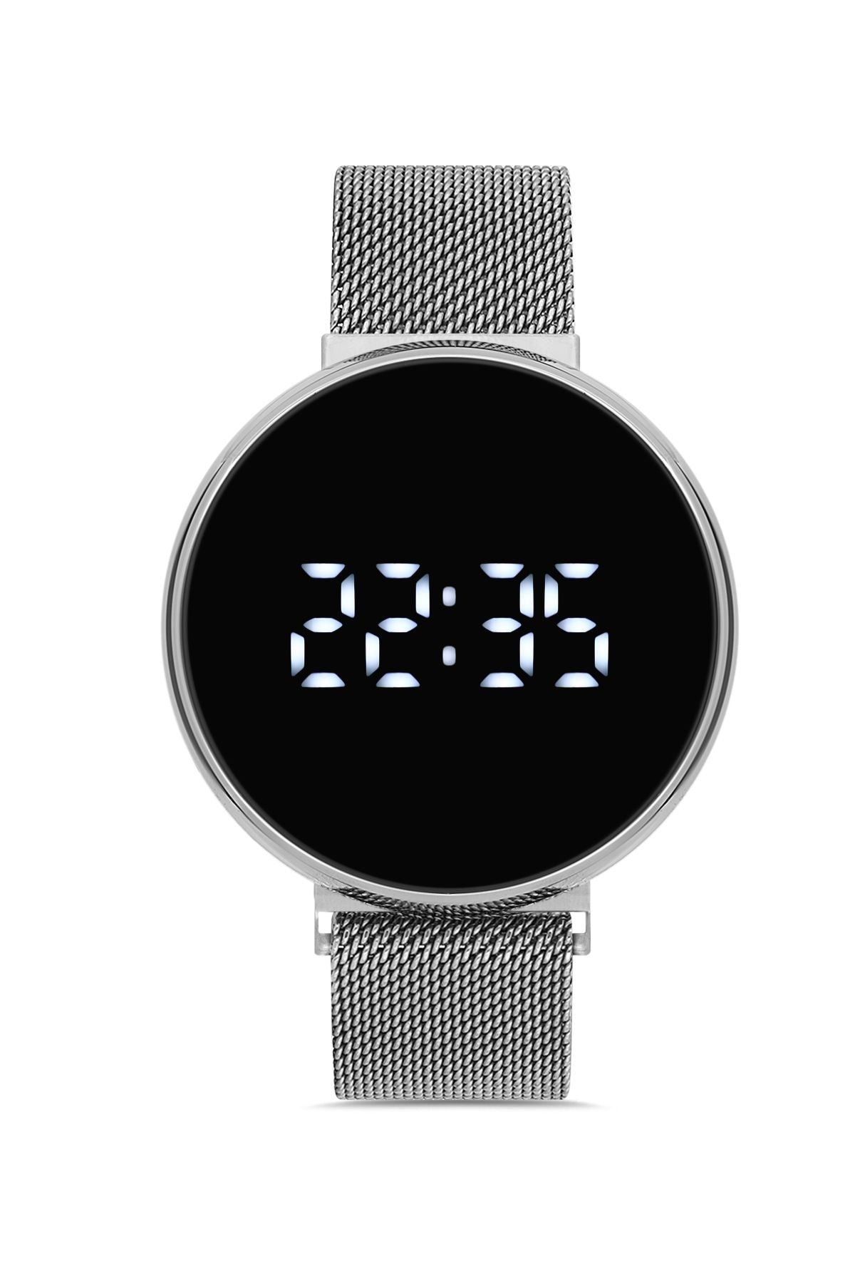 Aqua di Polo 1987 Silver Mesh Digital LED Unisex Wristwatch APWR033203