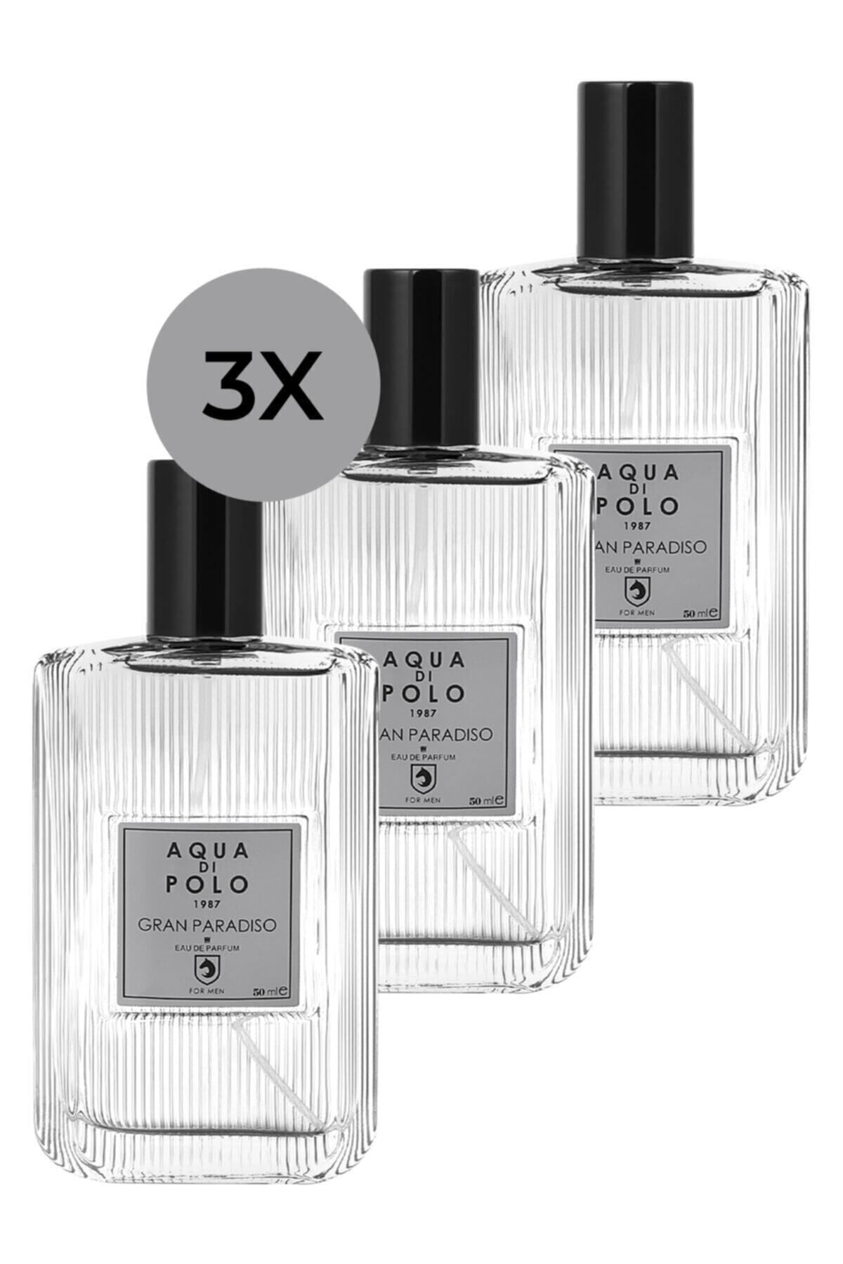 Aqua di Polo 1987 Gran Paradiso EDP 50 ml Triple Men's Perfume Set STCC000101 