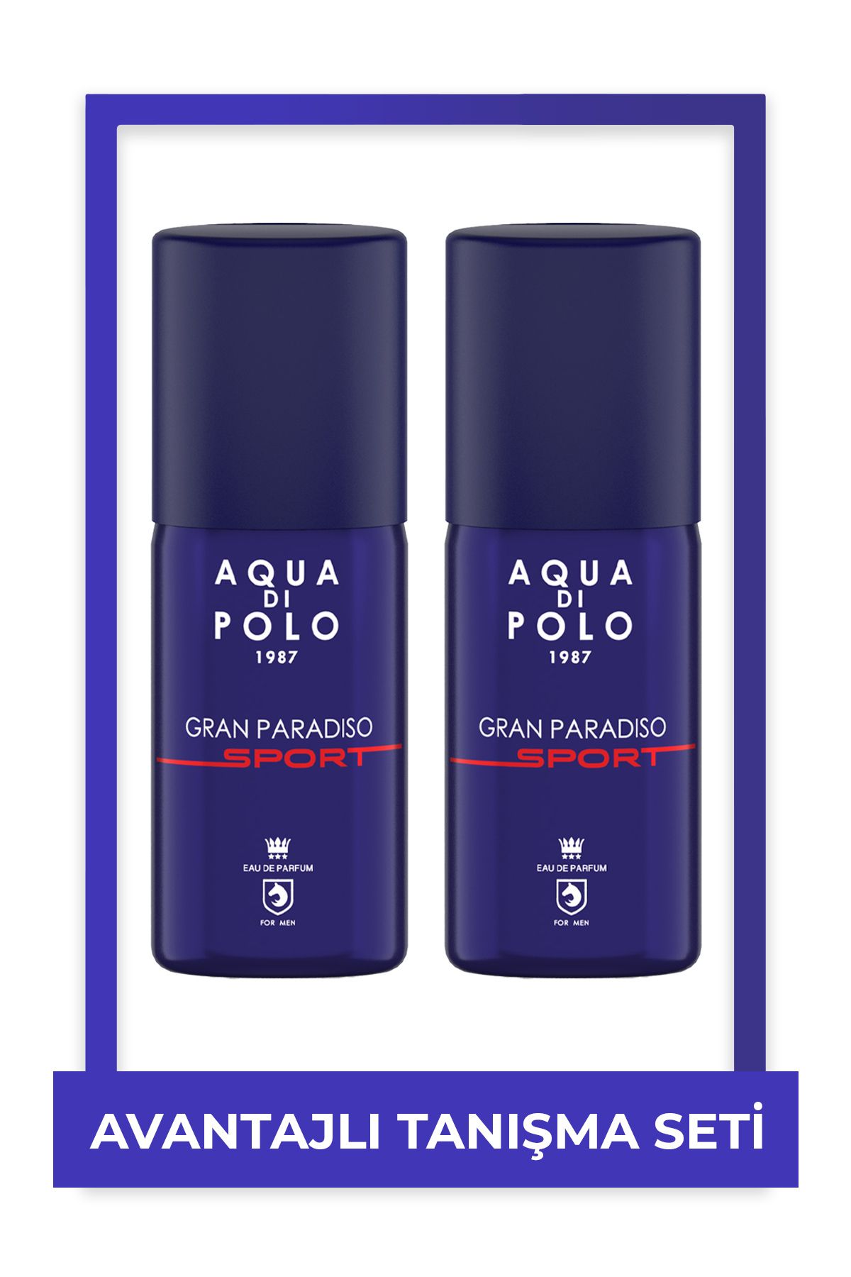 Aqua di Polo 1987 Gran Paradiso Sport EDP 100 ml Duo Men's Perfume Set STCA000401