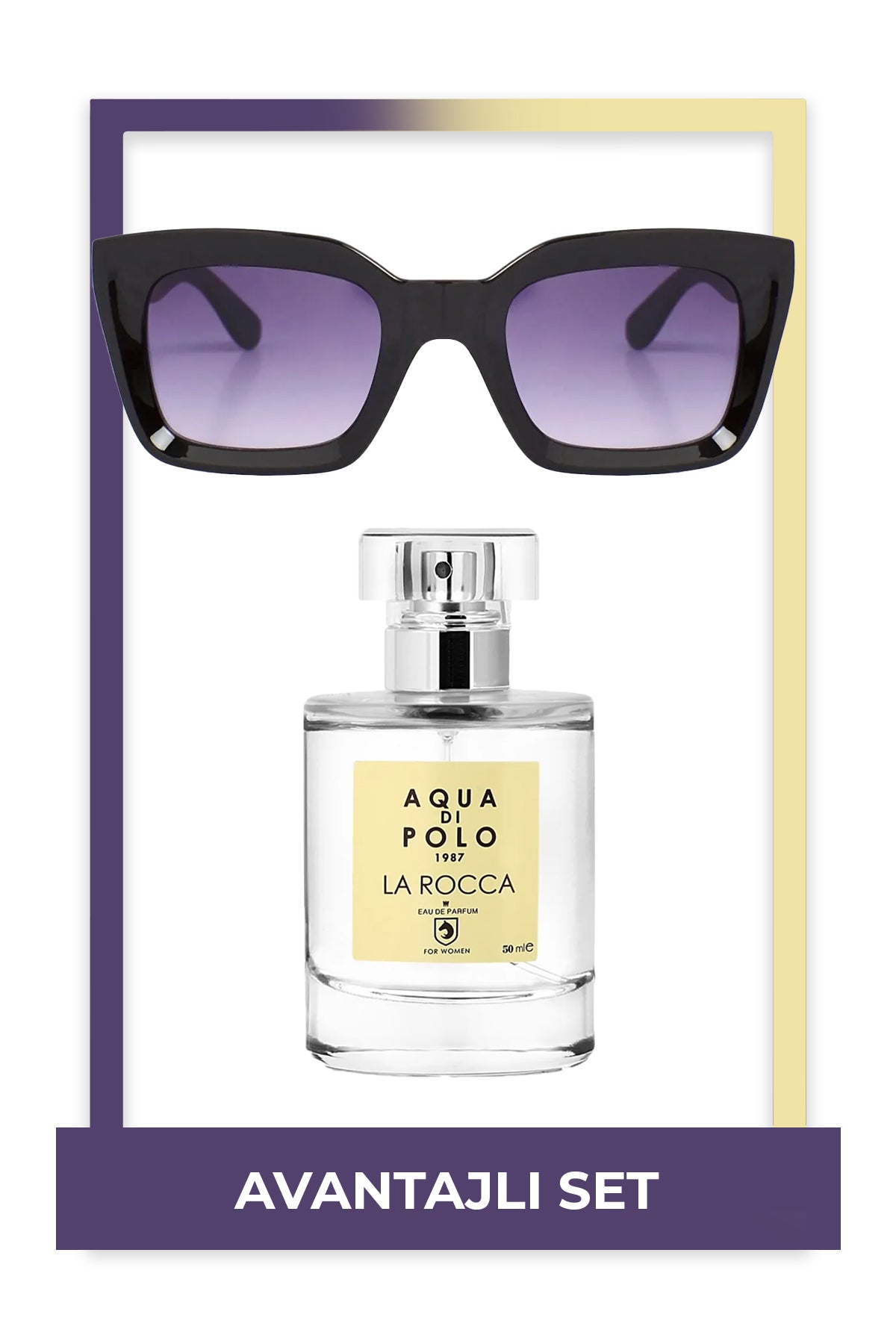 Aqua di Polo 1987 La Rocca EDP 50 ml Women's Perfume &amp; Black Glasses Set