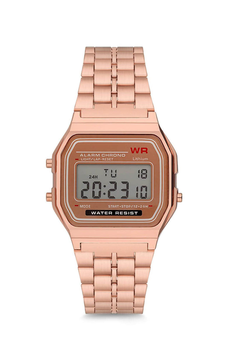 Pembe Unisex Çelik Kol Saati