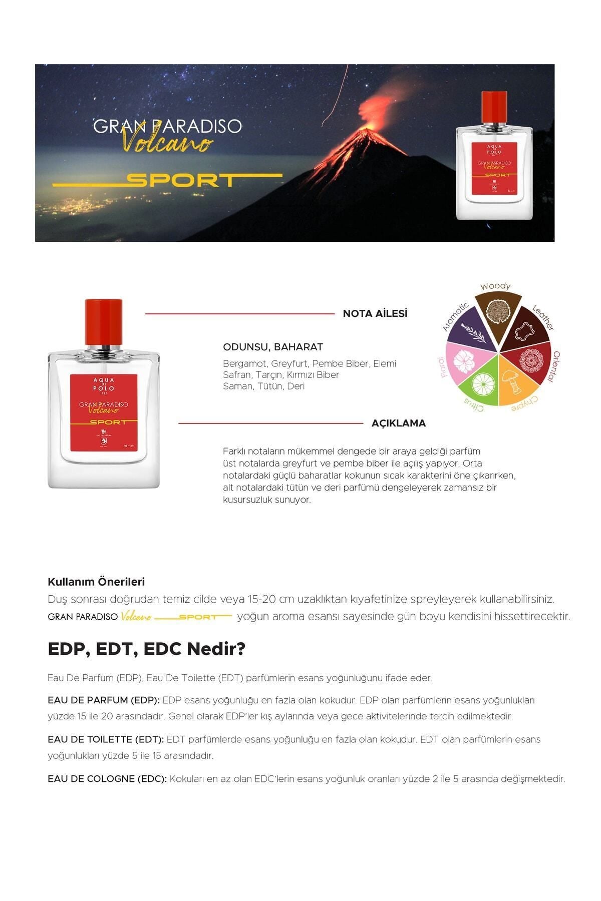 Aqua di Polo Gran Paradiso Volcano Sport 50 Ml EDP Men's Perfume