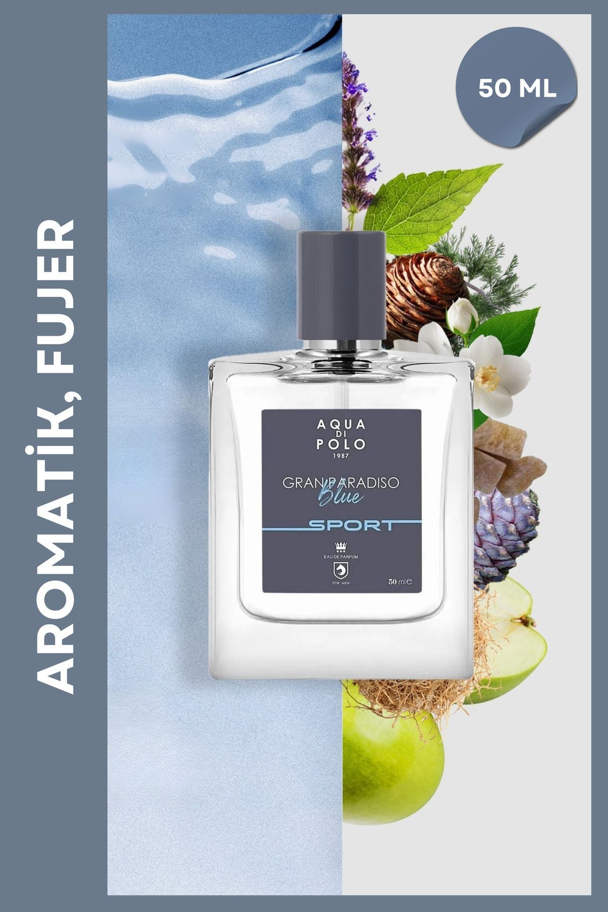 Aqua di Polo 1987 Gran Paradiso Blue Sport EDP 50 ml Men's Perfume APCN000513