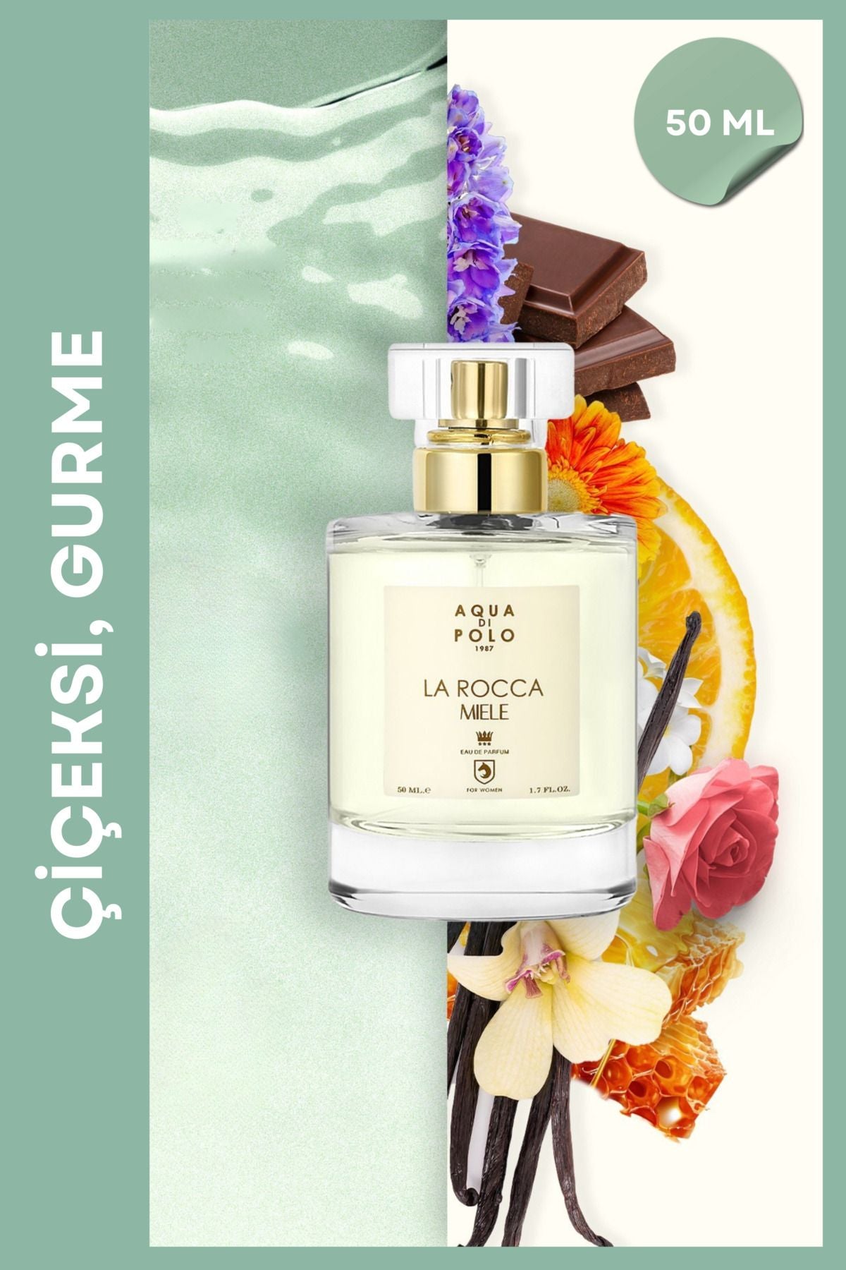 La Rocca Miele EDP Kadın Parfüm 50ml | Çiçeksi, Gurme | Portakal, Gardenya, Gül, Paçuli, Vanilya