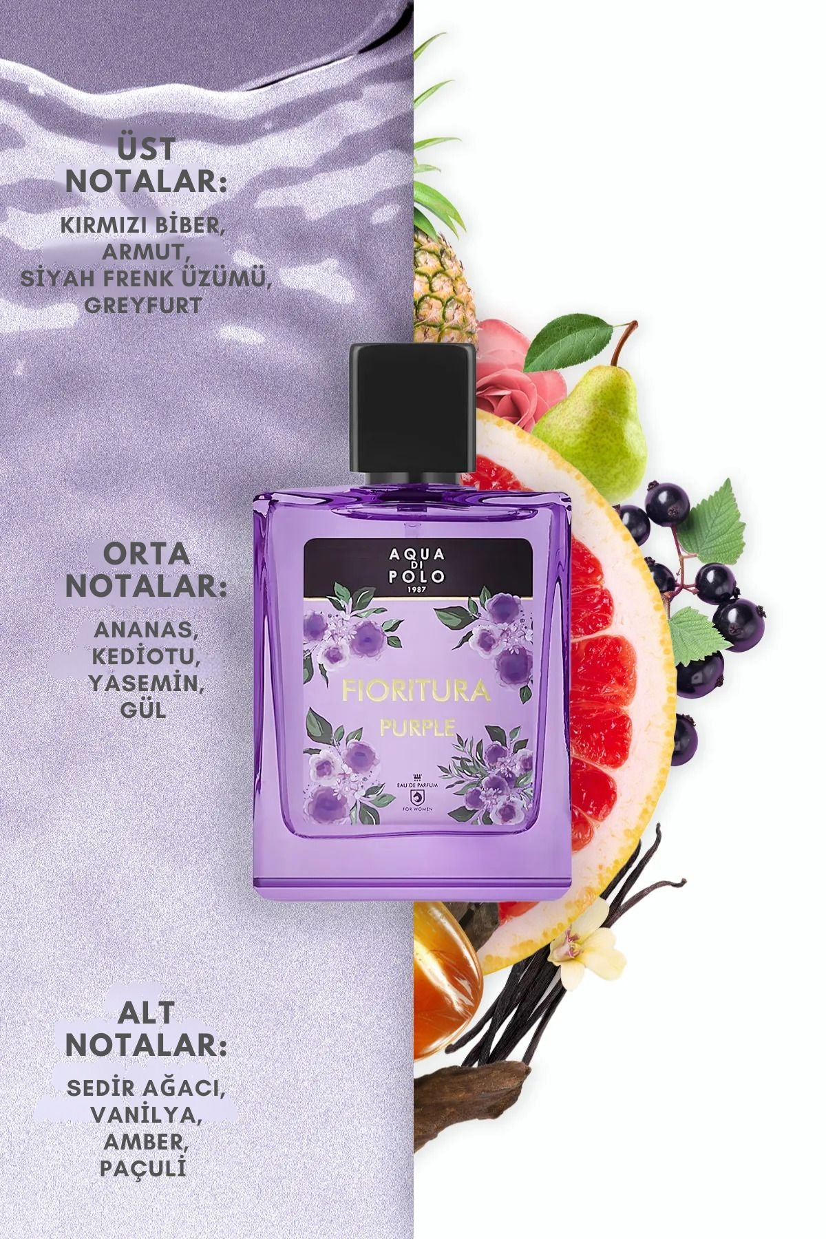 Aqua di Polo 1987 APCN003003 Fioritura Purple EDP 50 ml Kadın Parfüm
