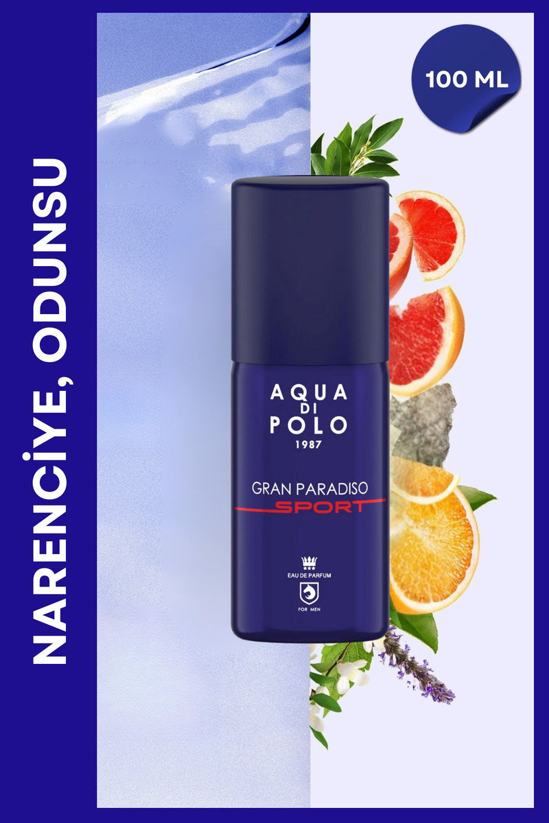 Gran Paradiso Sport EDP Erkek Parfüm 100ml Metal Şişe
