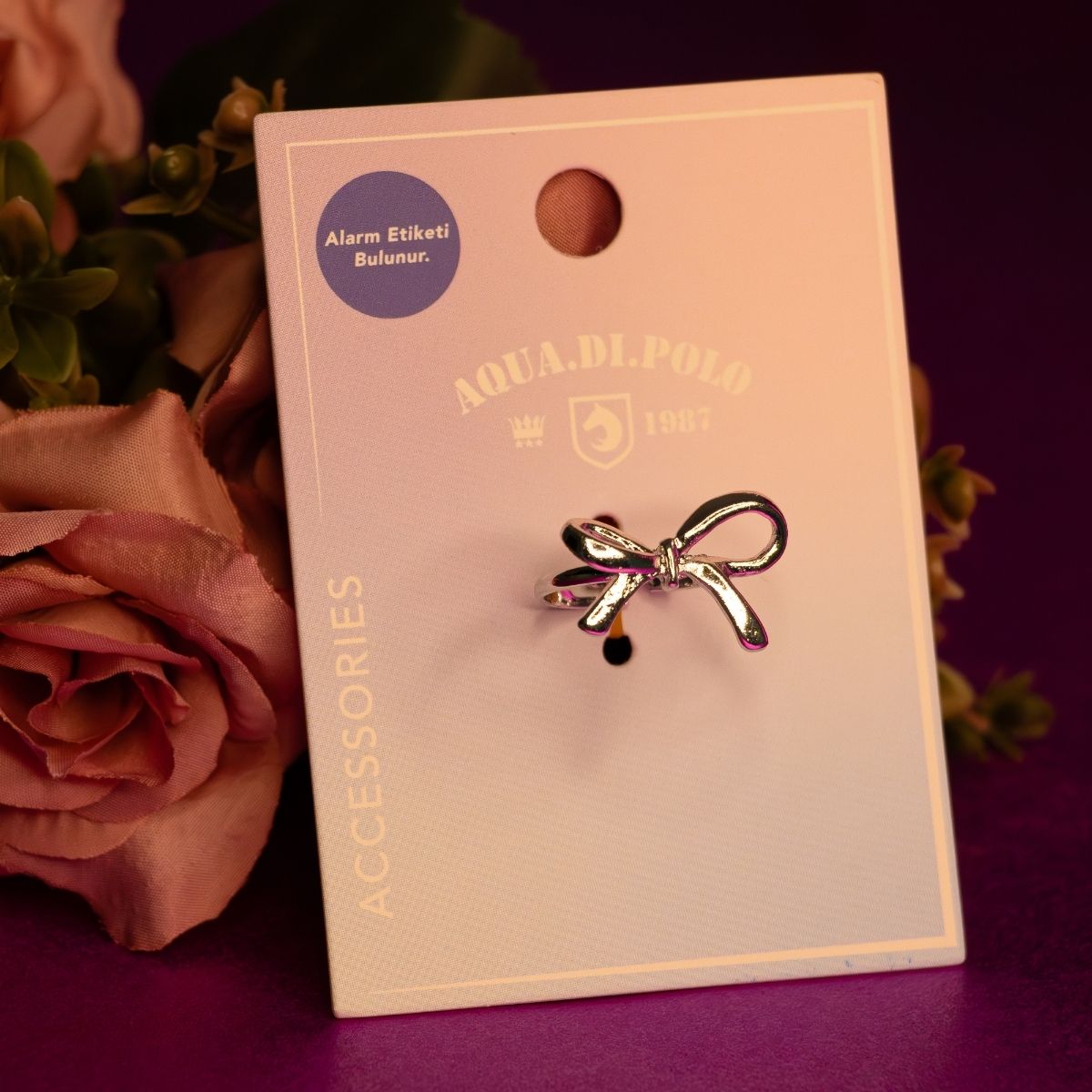 Aqua di Polo 1987 Kadın Gümüş Fiyonk Yüzük WTJG007501