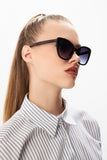 Aqua di Polo 1987 Black Cat Eye Women's Sunglasses APSN004600