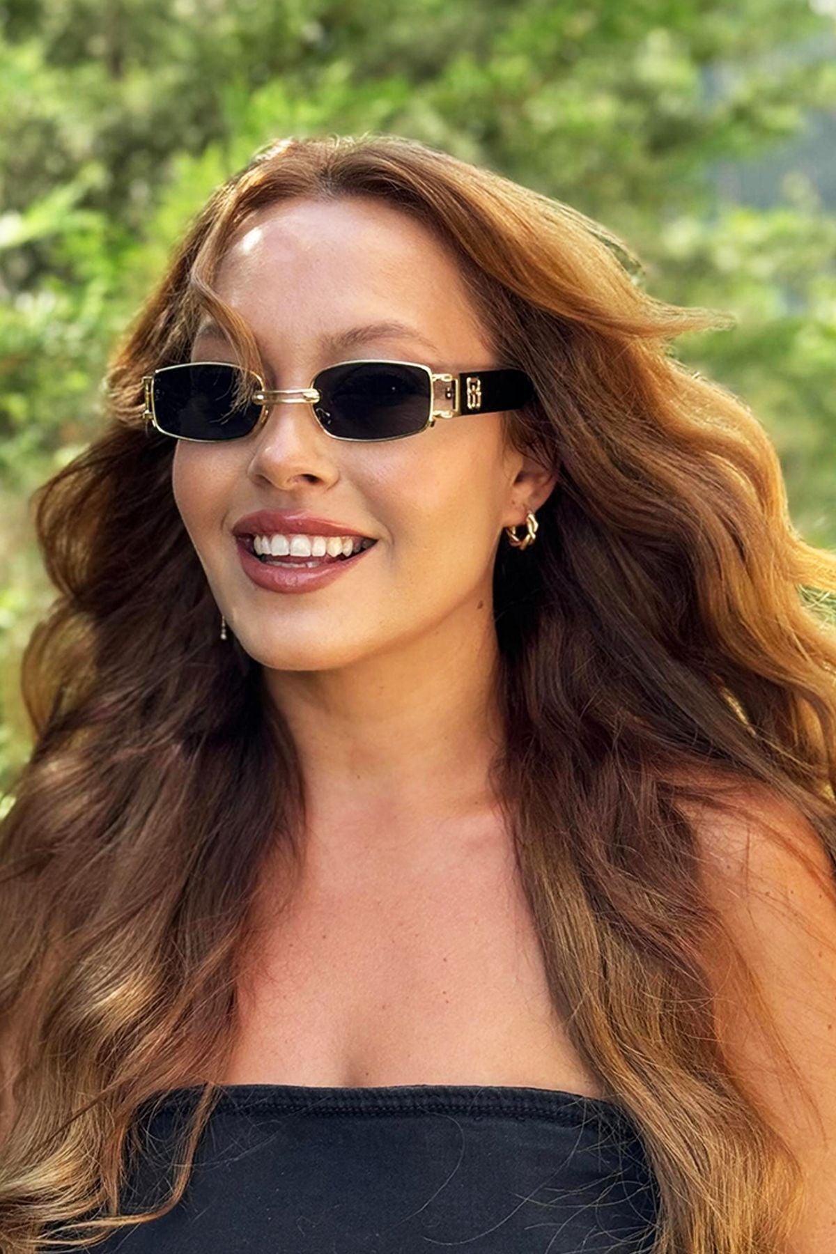 Aqua Di Polo 1987 Kadın Minimal Dikdörtgen Güneş Gözlüğü APSS062301