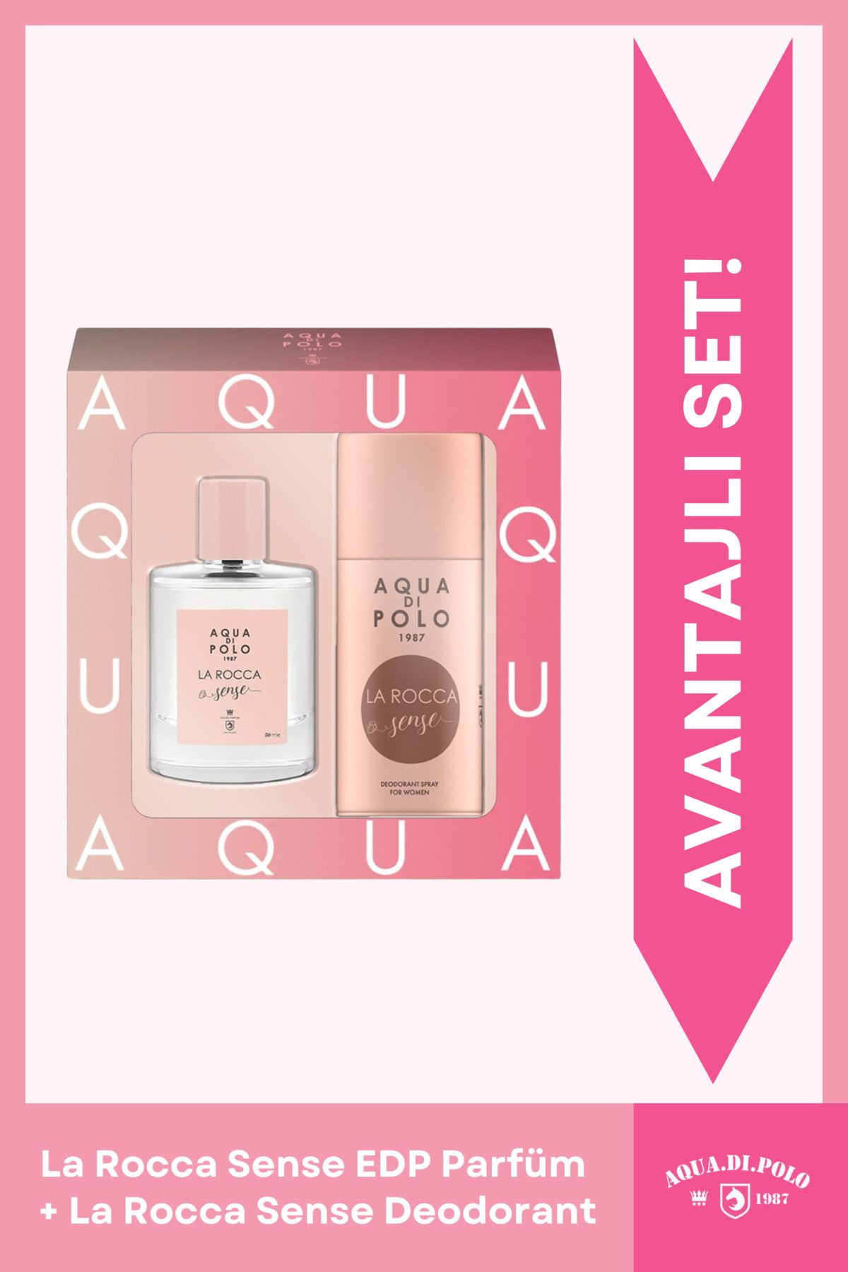 La Rocca Sense EDP Kadın Parfüm 50 ml ve La Rocca Sense Deodorant 150 ml Seti | Çiçeksi, Oryantal