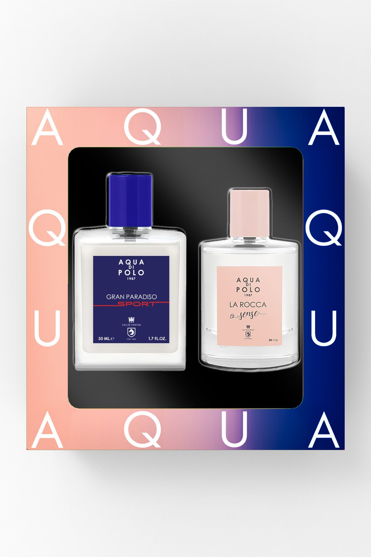Aqua Di Polo 1987 Avantajlı Özel Kutulu La Rocca Sense ve Gran Paradiso Sport Kadın/Erkek EDP Parfüm Seti STCC000330