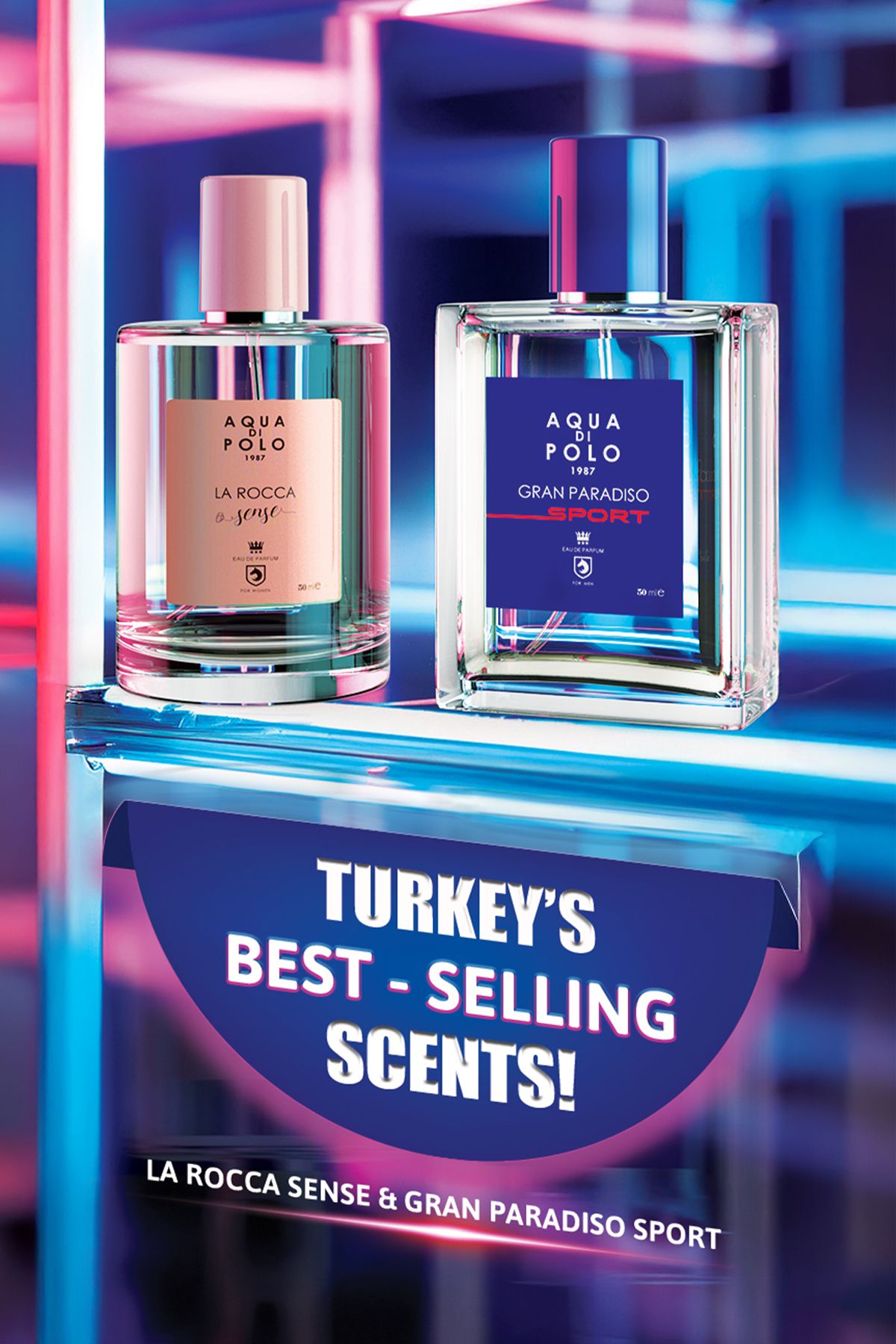 Aqua Di Polo 1987 Avantajlı Özel Kutulu La Rocca Sense ve Gran Paradiso Sport Kadın/Erkek EDP Parfüm Seti STCC000330