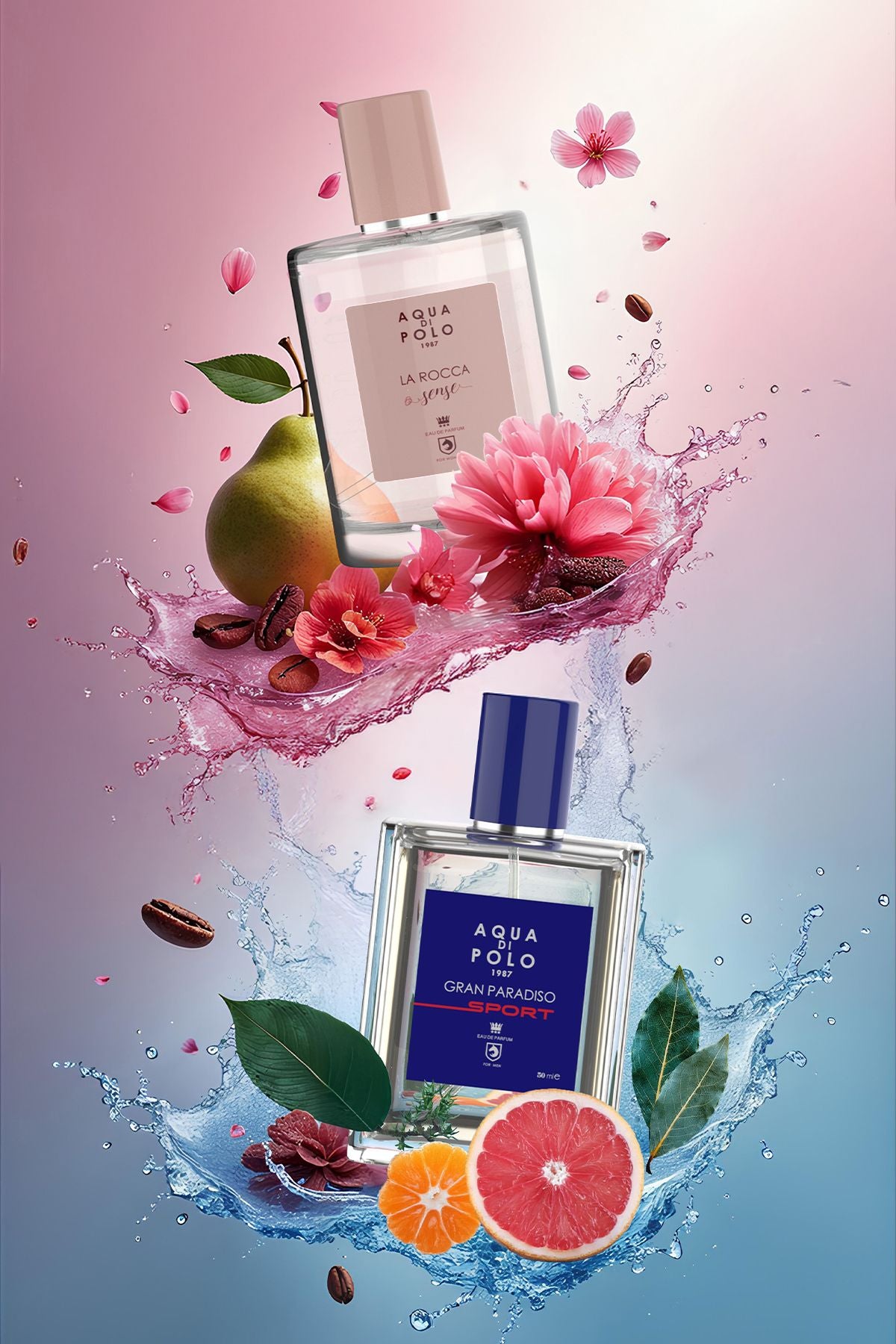 Aqua Di Polo 1987 Avantajlı Özel Kutulu La Rocca Sense ve Gran Paradiso Sport Kadın/Erkek EDP Parfüm Seti STCC000330