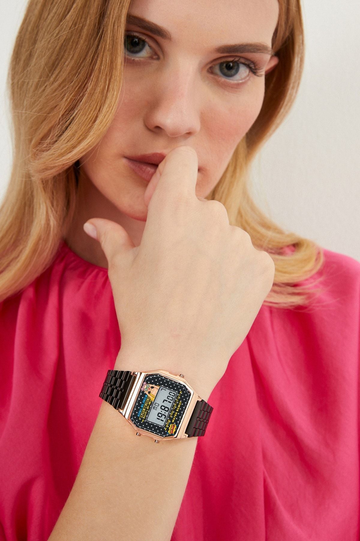 Aqua di Polo 1987 Black Metal Retro Pop Unisex Wristwatch APWA065708