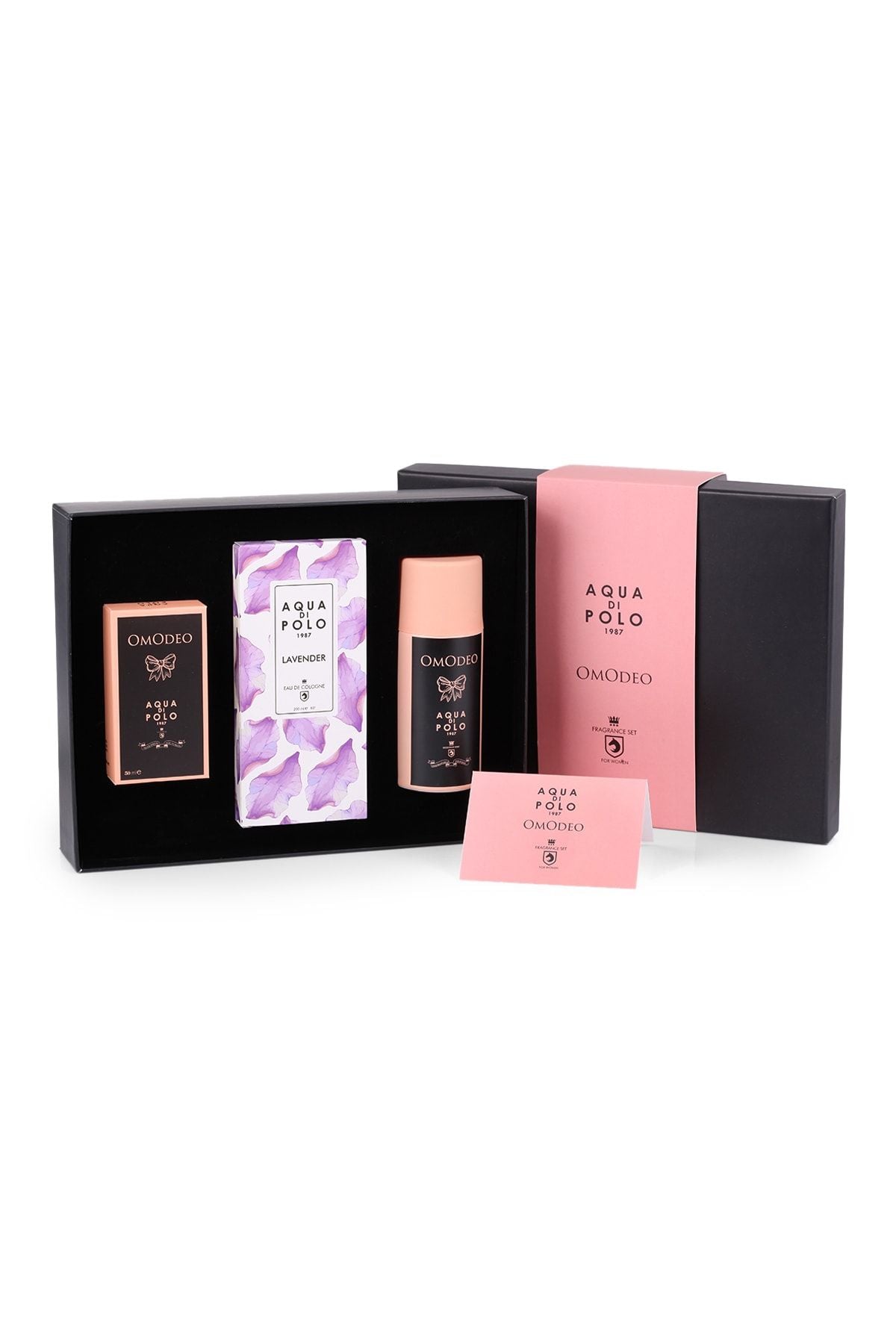 Aqua di Polo 1987 Omodeo EDP 50 ml Parfüm, 150 ml Deodorant , 200 ml Lavender Kolonya 3lü Kadın Parfüm Seti STCN000502