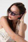 Aqua Di Polo 1987 Rodeo Drive Siyah  Unisex Dikdörtgen Güneş Gözlüğü APSO000808