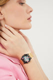 Aqua di Polo 1987 Gold Metal Floral Retro Women's Wristwatch APWA034004