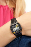 Aqua di Polo 1987 Black Metal Retro Pop Unisex Wristwatch APWA064500