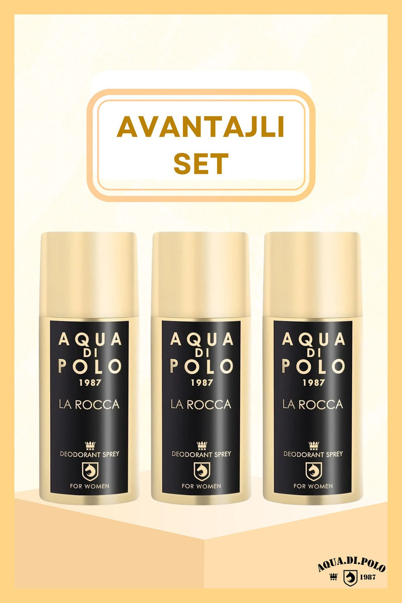 La Rocca Parfümlü Kadın Deodorant Seti 150 ml 3 Adet