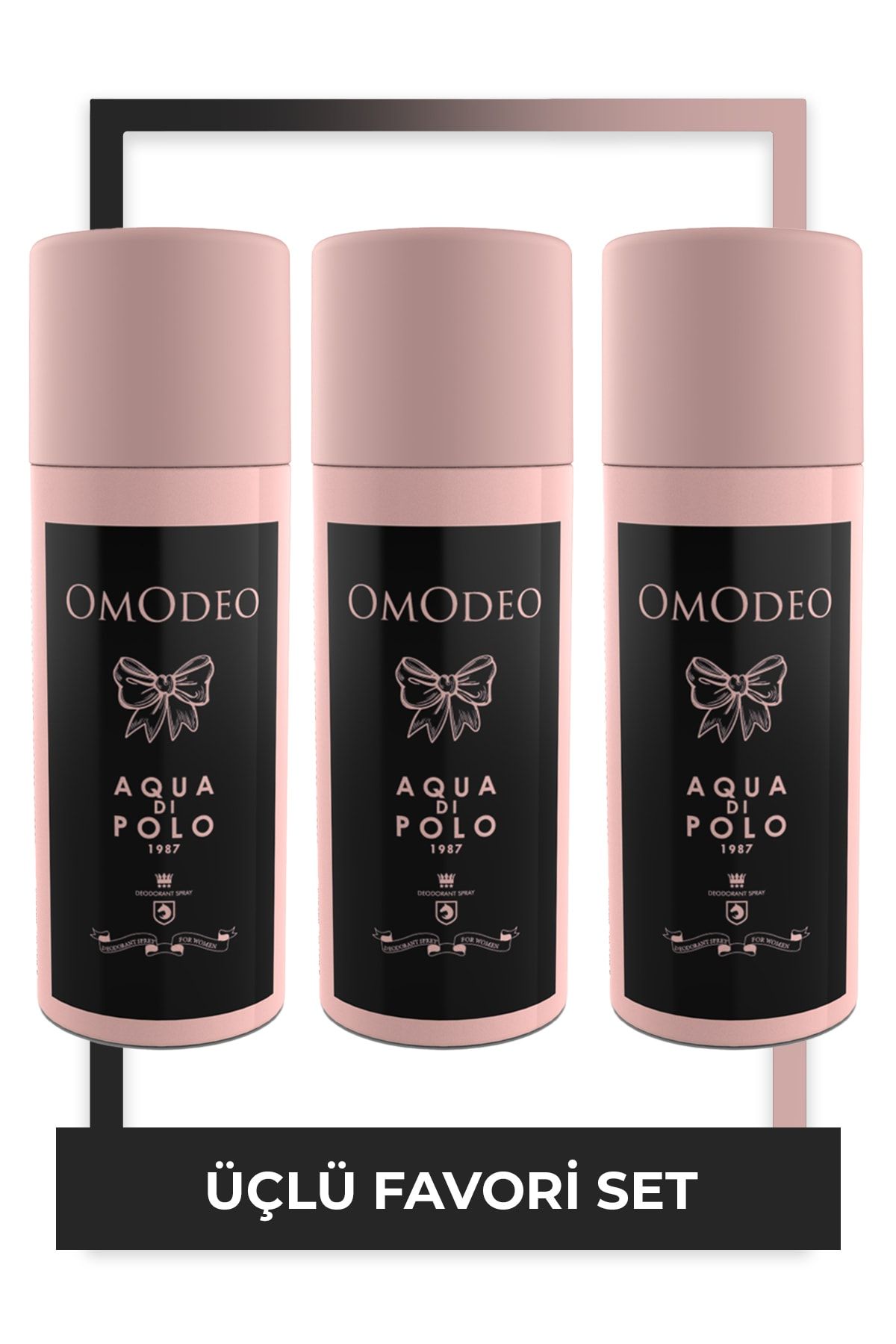 Aqua di Polo Omodeo 150 Ml Women Spray Deodorant 3-Piece Gift Set