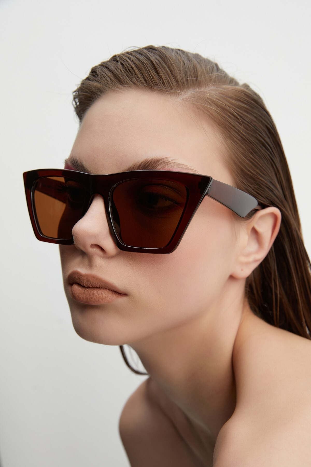 Aqua di Polo 1987 Brown Cat Eye Women's Sunglasses APSS053300
