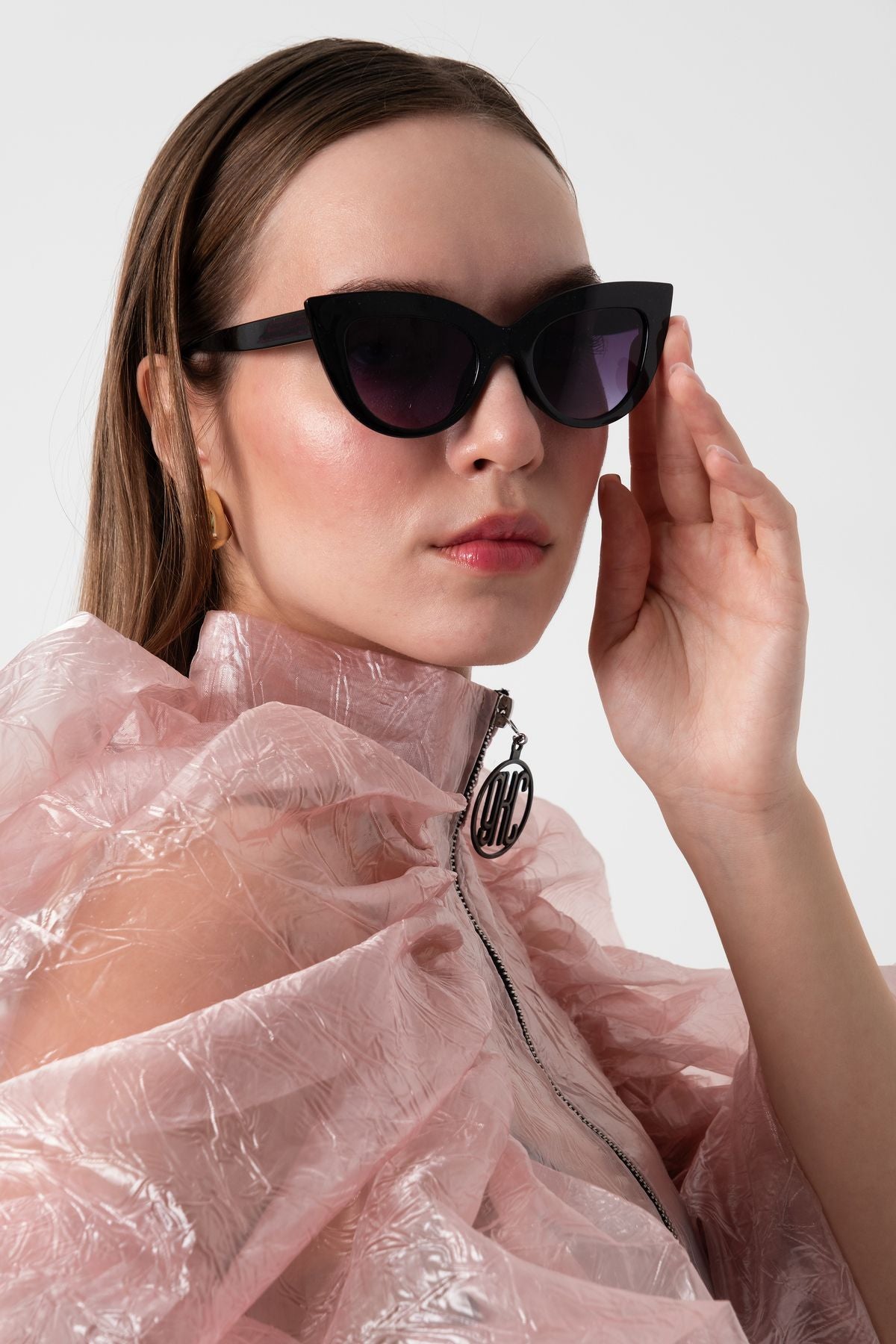 Siyah Cat Eye Kadın Güneş Gözlüğü Apsp045500--48 Ekartman