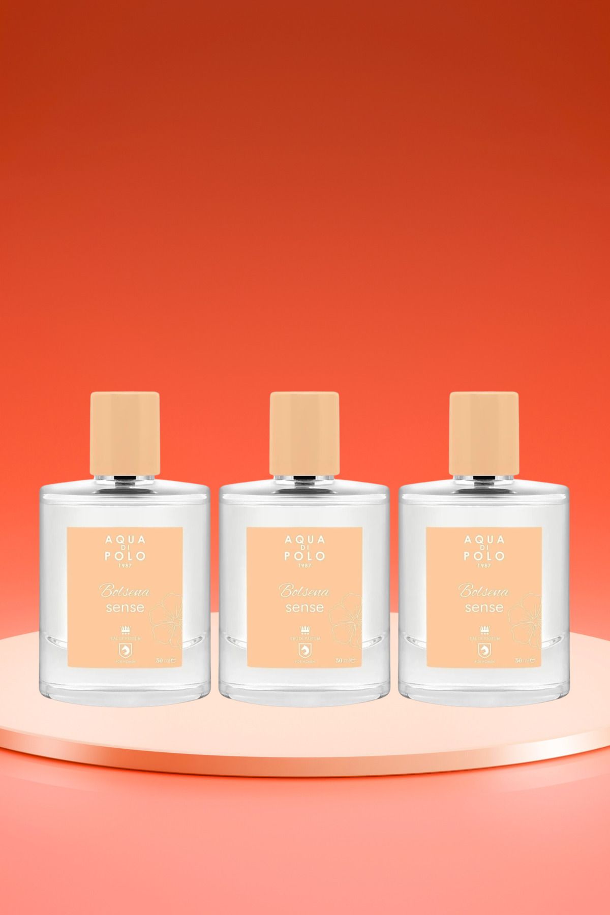 Bolsena Sense EDP Kadın Parfüm Seti 50ml 3 Adet | Çiçeksi | Tutku Çiçeği, Gardenya, Yasemin, Vanilya