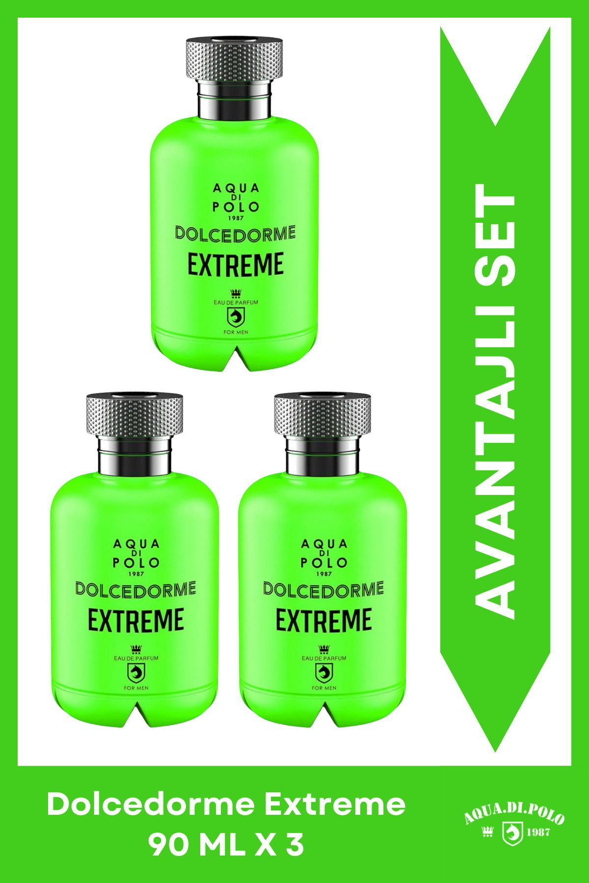 Dolcedorme Extreme 90ml 3'lü Odunsu, Aromatik Erkek Parfüm Seti Stcc021142