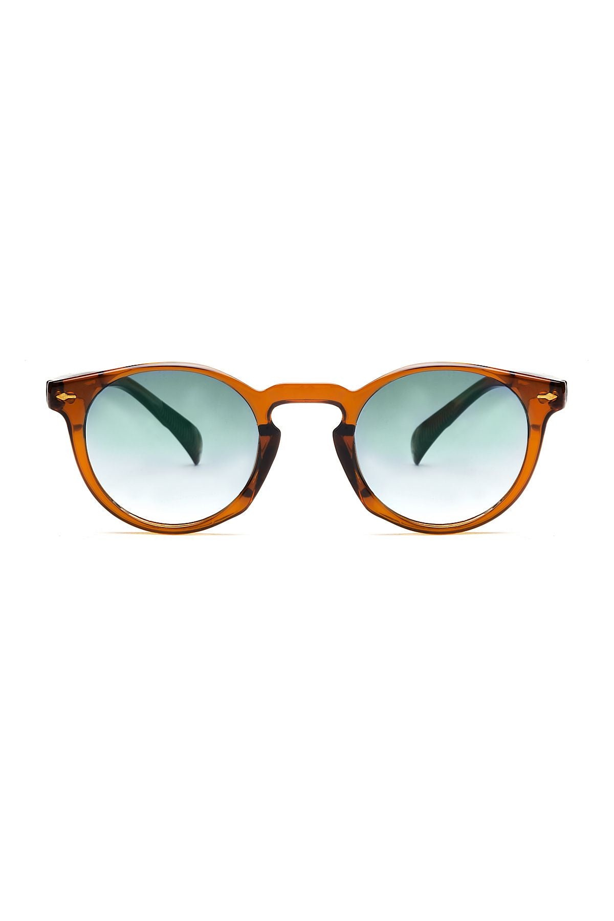 Golden Hour Kahverengi Unisex Yuvarlak Güneş Gözlüğü Apsı002407--47 Ekartman