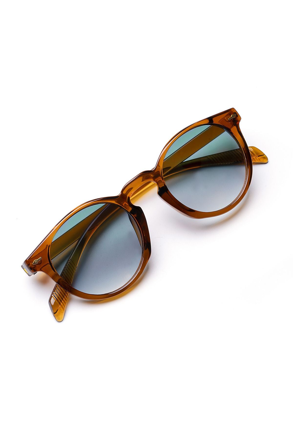 Golden Hour Kahverengi Unisex Yuvarlak Güneş Gözlüğü Apsı002407--47 Ekartman