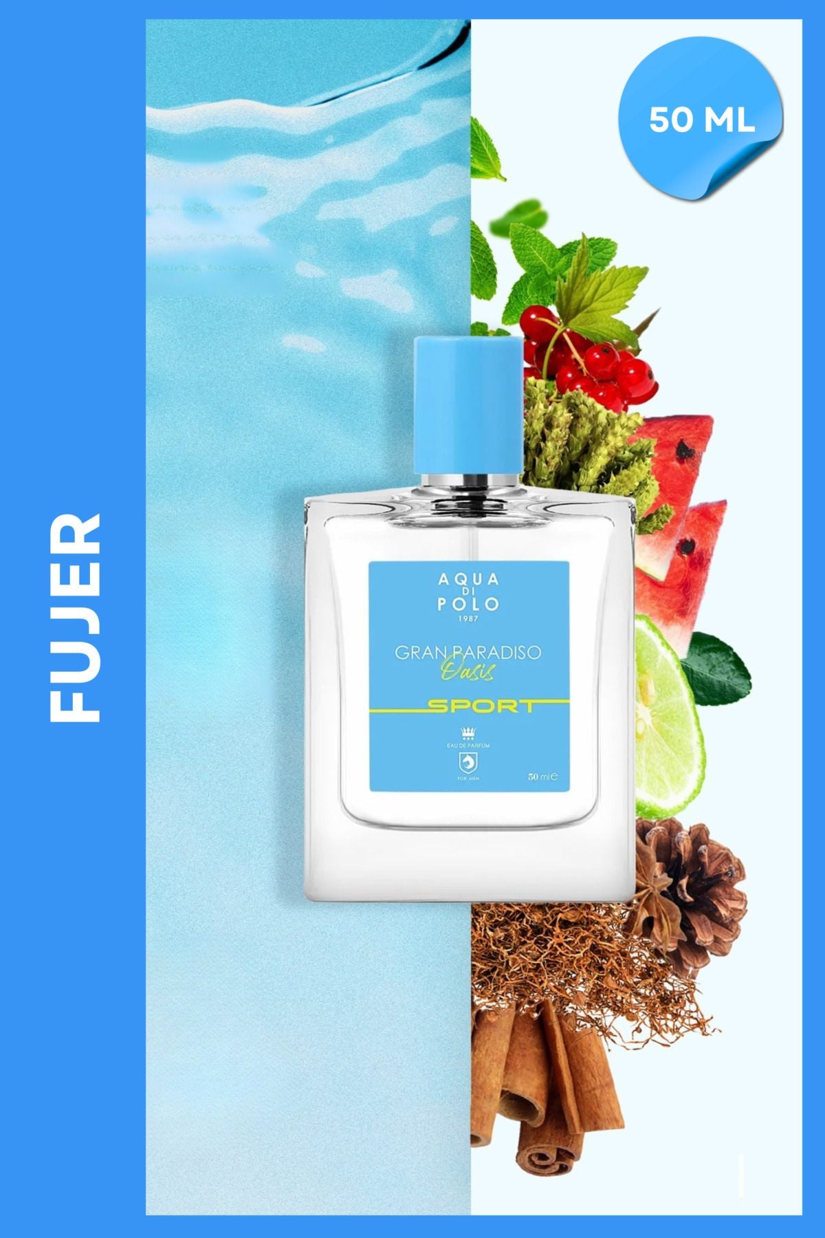 Aqua di Polo 1987 Gran Paradiso Oasis Sport EDP 50 ml Men's Perfume APCN000511